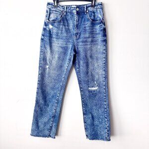 Articles Of Society The Village High Rise Straight Jeans Womens Sz 12/31 Raw Hem